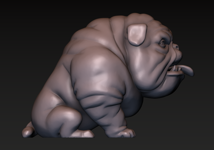 Dog. English bulldog stylized. 3D Print 167044