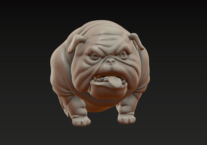 Dog. English bulldog stylized. 3D Print 167049