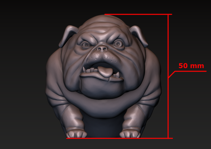Dog. English bulldog stylized. 3D Print 167050