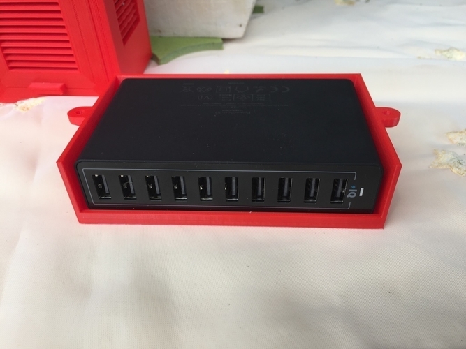 ANKER USB Powerport 10 Wall holder 3D Print 167082
