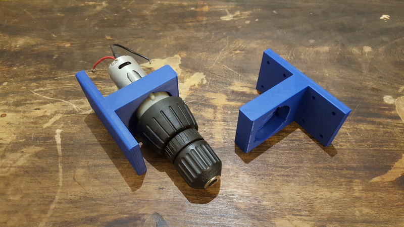 Cordless drill motor mechanism bracket