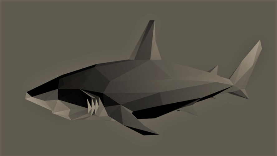 Low-Poly Shark 3D Print 167275