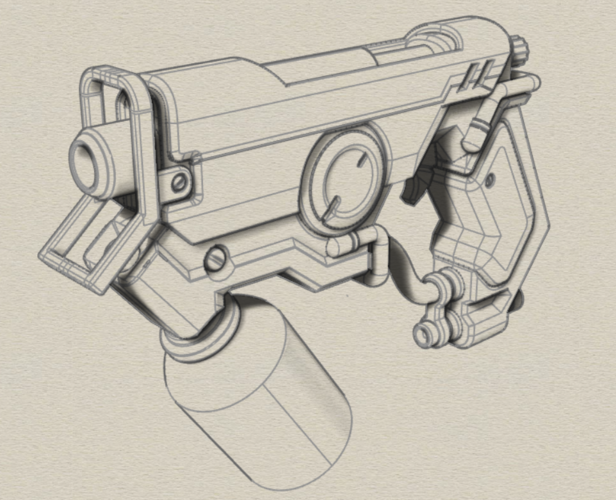OverWatch Tracer Graffiti Gun 3D Print 167580