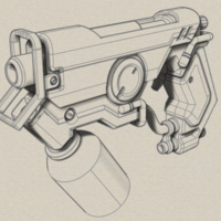 Small OverWatch Tracer Graffiti Gun 3D Printing 167580