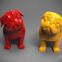 Small Polygon Pug 3D Printing 167801