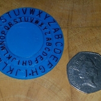 Small Caesar Code Wheel 3D Printing 167854