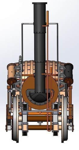 1820 Stephenson Steam Locomotive The Rocket 3D Print 167879