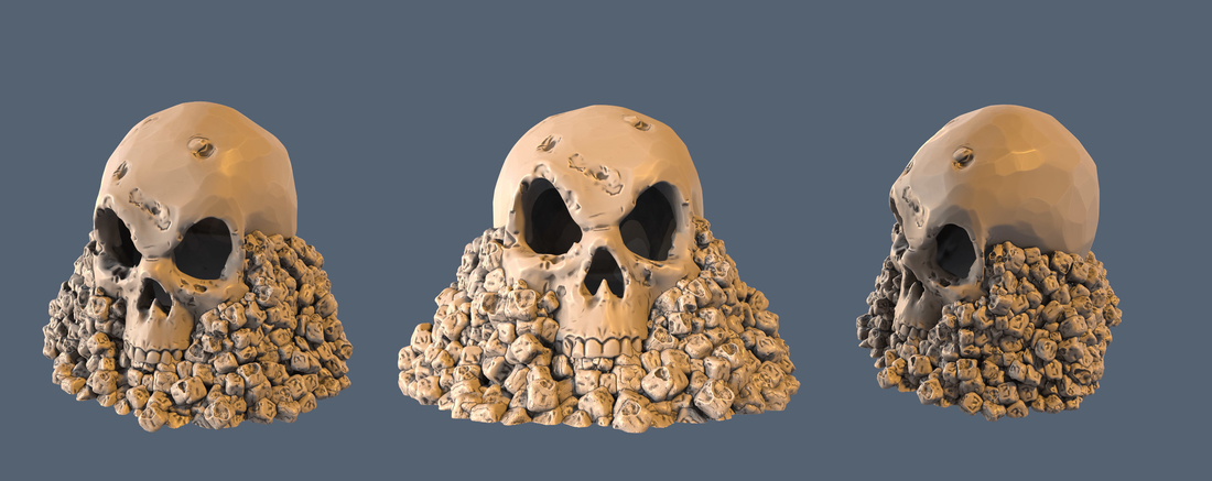 Skull on Rocks 3D Print 168155