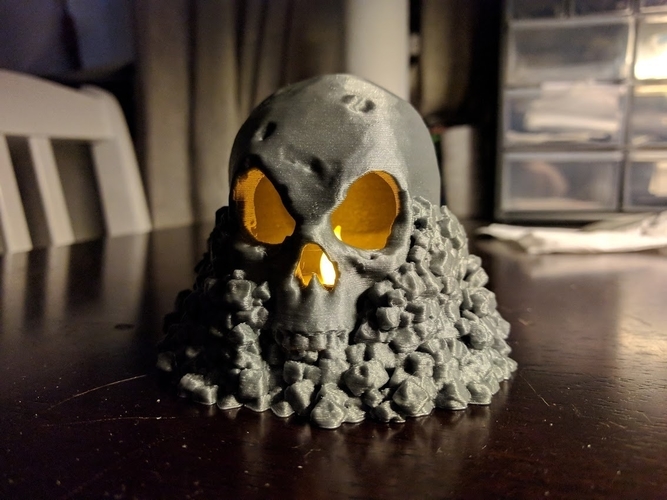 Skull on Rocks 3D Print 168156