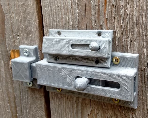 Sliding Door bolt Print fully assembled 3D Print 168274