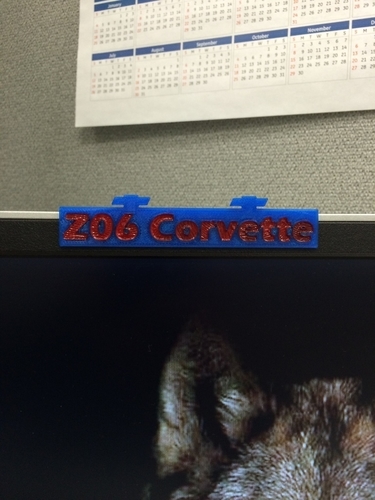 Z06 Corvette Badge for Monitor 3D Print 168428