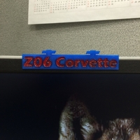 Small Z06 Corvette Badge for Monitor 3D Printing 168428