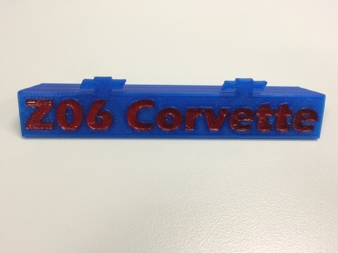 Z06 Corvette Badge for Monitor 3D Print 168429