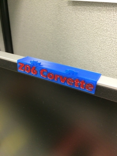 Z06 Corvette Badge for Monitor 3D Print 168430