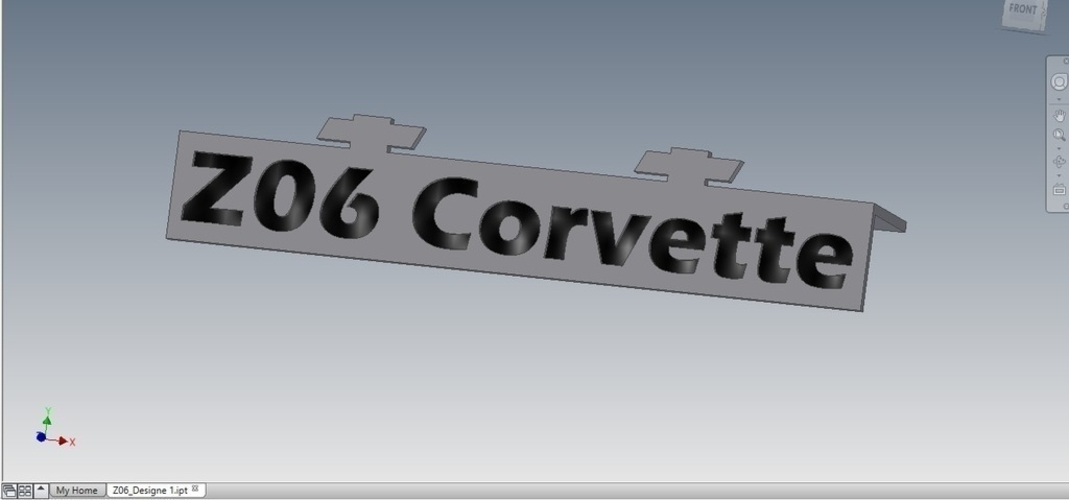 Z06 Corvette Badge for Monitor 3D Print 168431