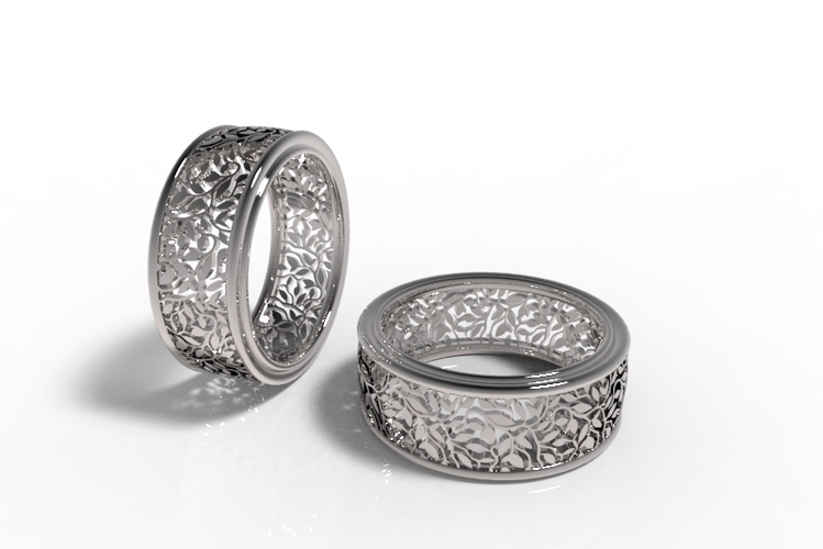 Silver Ring with Open Vines
