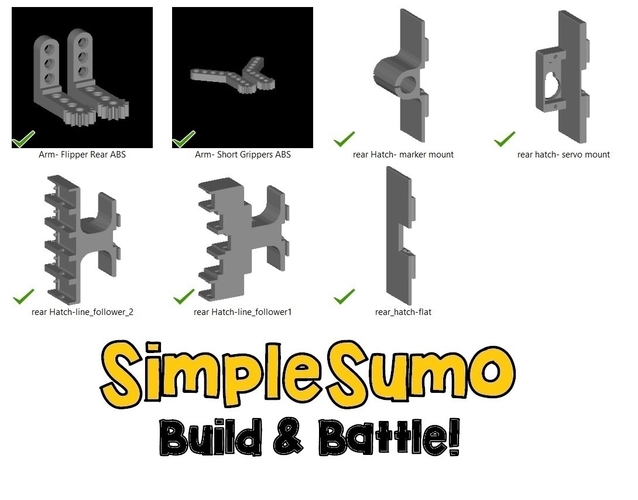 Rear Hatch Accessories: SimpleSumo Expansions 3D Print 168572