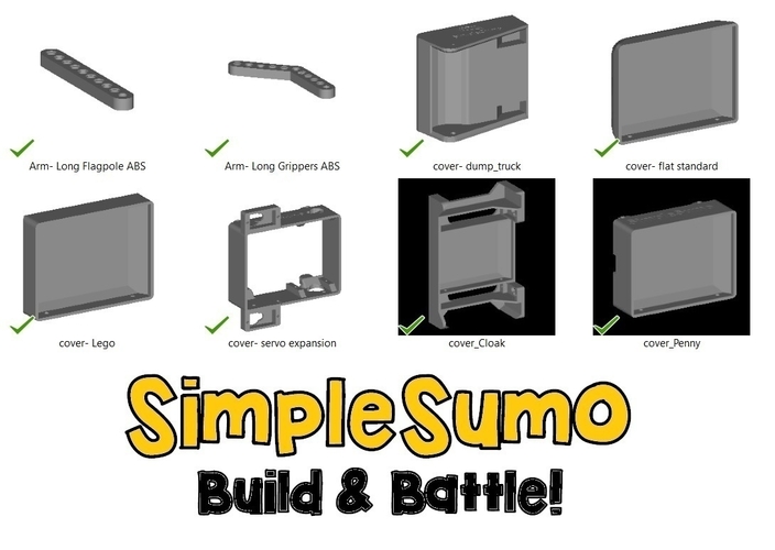 Cover Multi-Pack: SimpleSumo Expansions 3D Print 168573