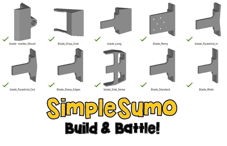 Blade Multi-Pack: SimpleSumo Expansions 3D Print 168574
