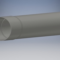 Small PVC Pipe standard 100 mm diameter 3D Printing 168618