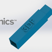 Small Support Rod (Square) - 3Dponics Drip Hydroponics  3D Printing 16906