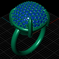 Pave setting ring - High fashion ring Luxury ring - Thumbnail 1