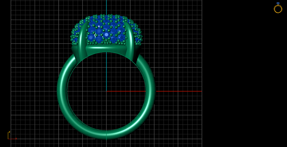 Pave setting ring - High fashion ring Luxury ring 3D Print 169128