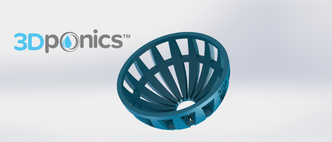 Grow Media Basket V2 - 3Dponics Drip Hydroponics 3D Print 16955