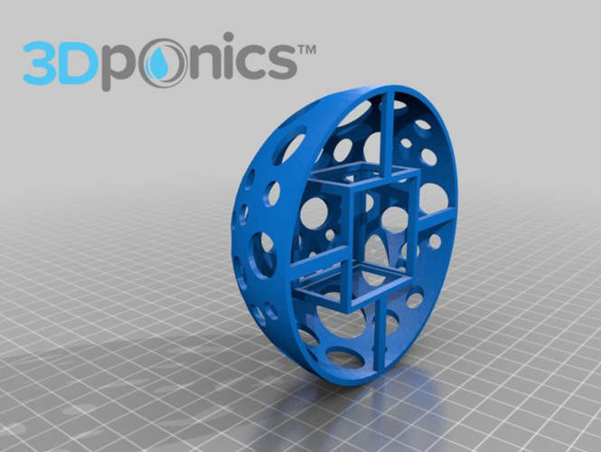 Grow Media Basket V1 - 3Dponics Drip Hydroponics 3D Print 16964