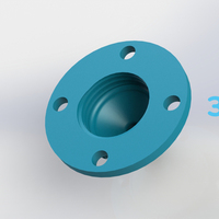 Small Drip nozzle 3/8 inch, 4 holes - 3Dponics Drip Hydroponics 3D Printing 16968