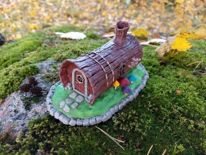 House in a Log 3D Print 169814