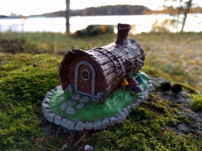 House in a Log 3D Print 169815