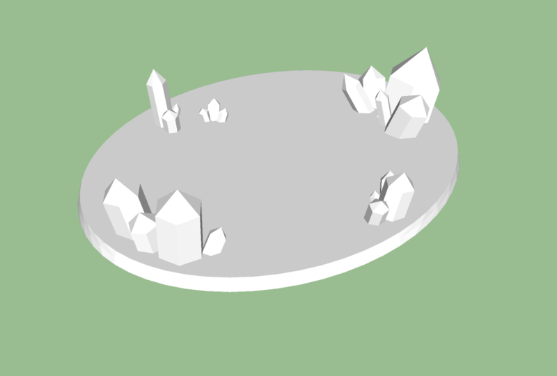 Large Oval Crystal Base (Style 1)