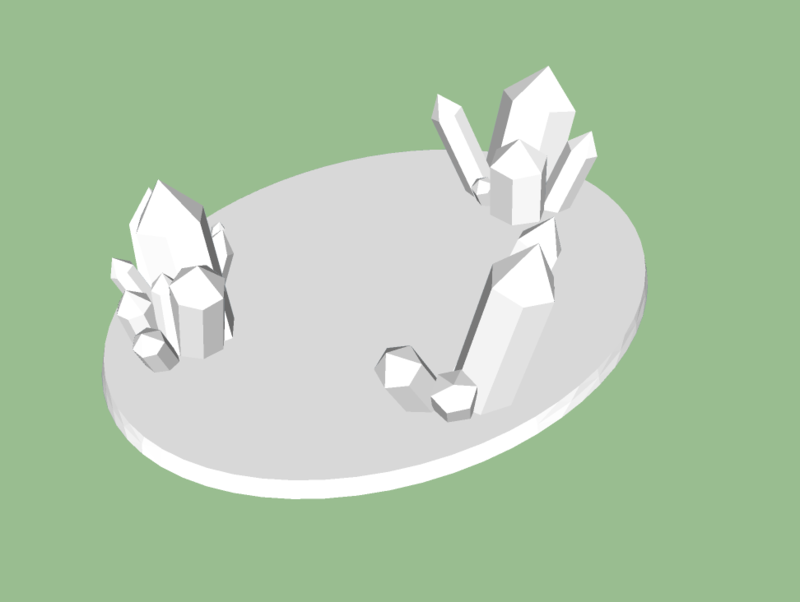 Large Oval Crystal Base (Style 2)