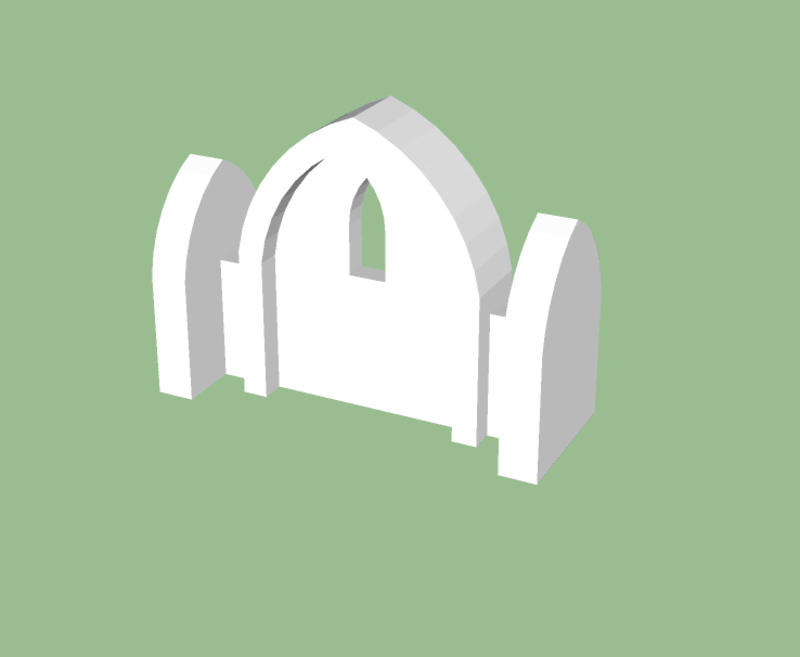 Gothic Defense Wall - Short Section