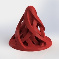 Small Reversing Spiral Cone Decoration 3D Printing 17060