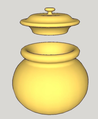 Small Pot with Lid 3D Print 170740