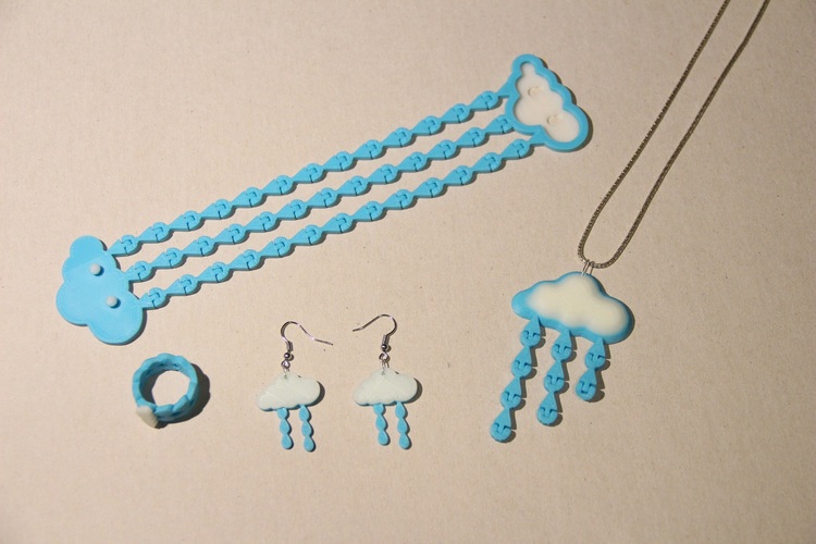 Little drops of heaven jewelry set 3D Print 17086