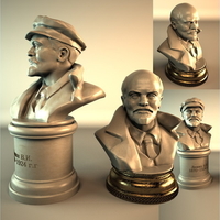 Small Bust Lenin 3D Printing 170898