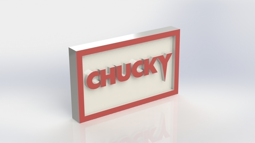 Chucky Logo Plaque Rectangle