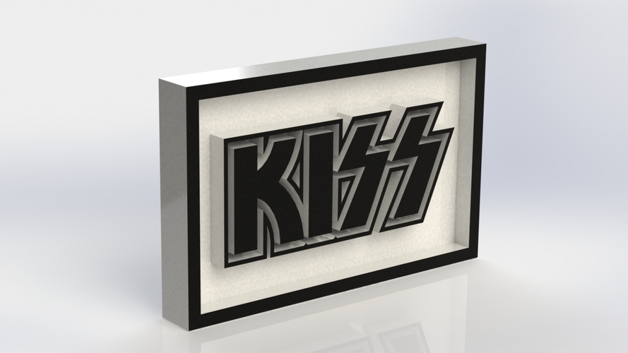 Kiss Logo Plaque Rectangle