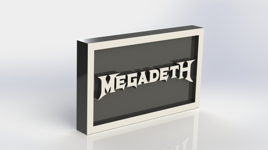 Megadeth Logo Plaque Rectangle 3D Print 171133