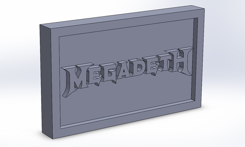Megadeth Logo Plaque Rectangle 3D Print 171134