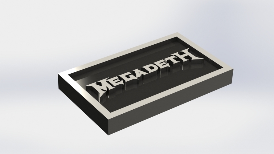 Megadeth Logo Plaque Rectangle 3D Print 171135