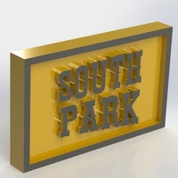 Small South Park Logo Plaque Rectangle 3D Printing 171345