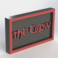 Small The Crow Logo Plaque Rectangle 3D Printing 171353