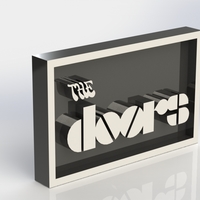 Small The Doors Logo Plaque Rectangle 3D Printing 171356