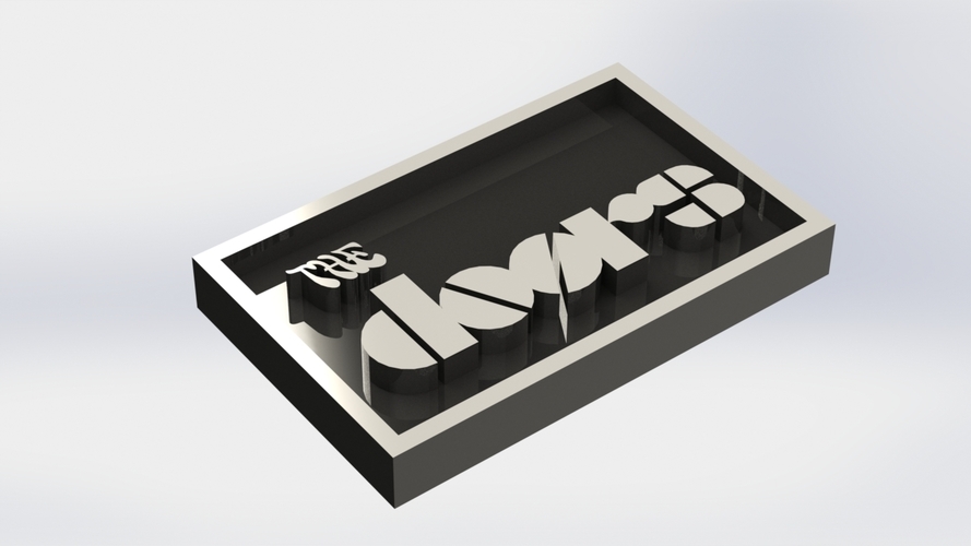 The Doors Logo Plaque Rectangle 3D Print 171358