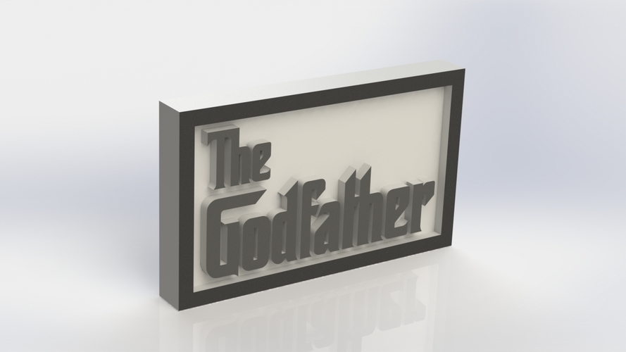 The Godfather Logo Plaque Rectangle