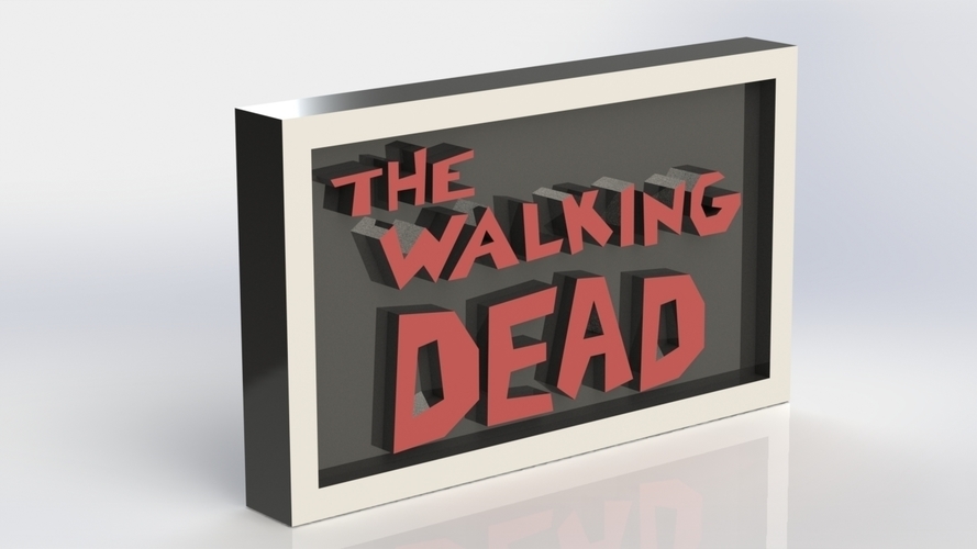 The Walking Dead Logo Plaque Rectangle 3D Print 171367